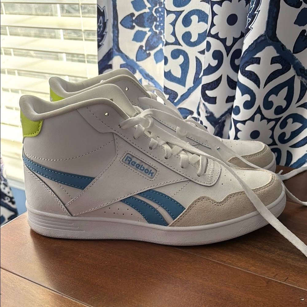 Reebok High-Top Sneakers - White and Blue